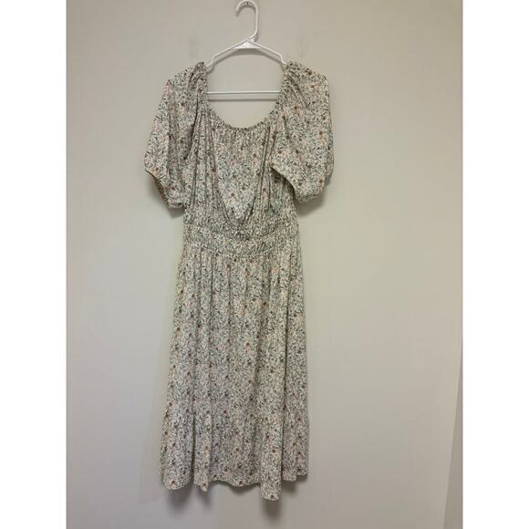 Nation LTD Cream Floral Midi Dress - Picture 7 of 9